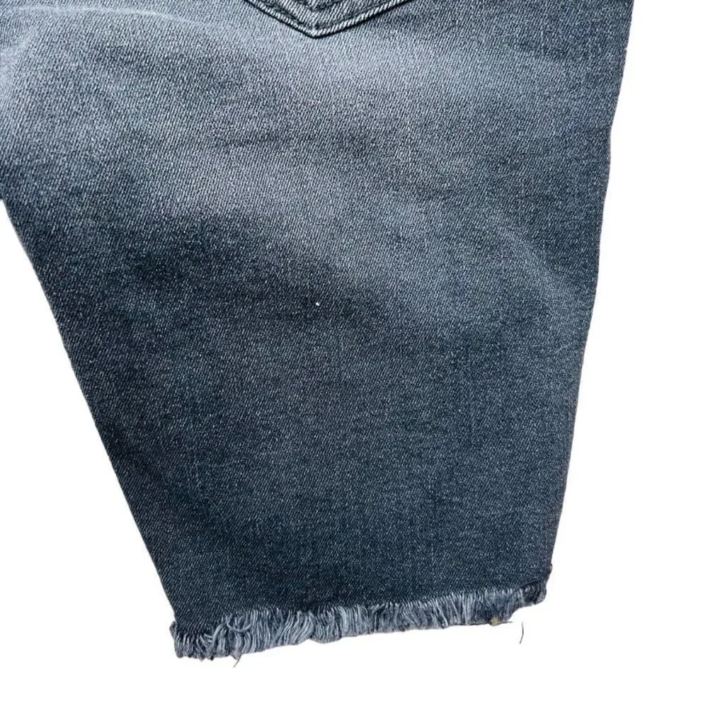 Aeropostale Destroyed Denim‎ Bermuda Shorts Black Wash 4068 Women's 2